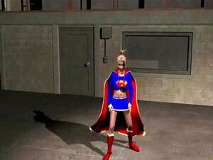 Foxy Supergirl Cavalgando Um Galo De Hard Rock Dos Desenhos Animados 3D Porn