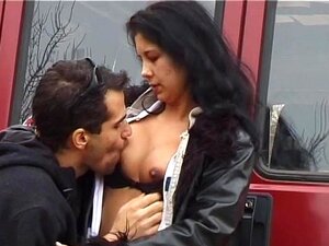 Rua, Ao Ar Livre, Dura, Porra, Oral, Chupar, Público, Sexo, Pornografia Porn